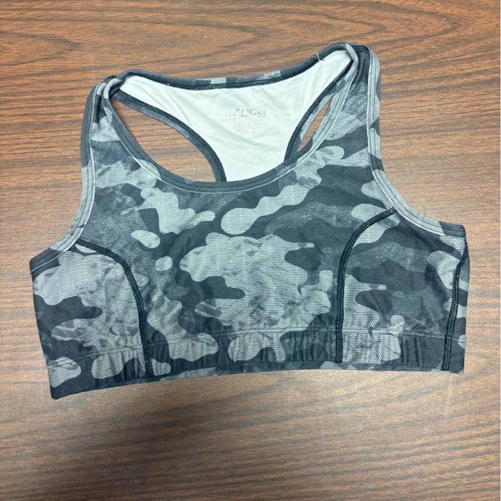 BCG Women's Black and Gray Camo Sports Bra